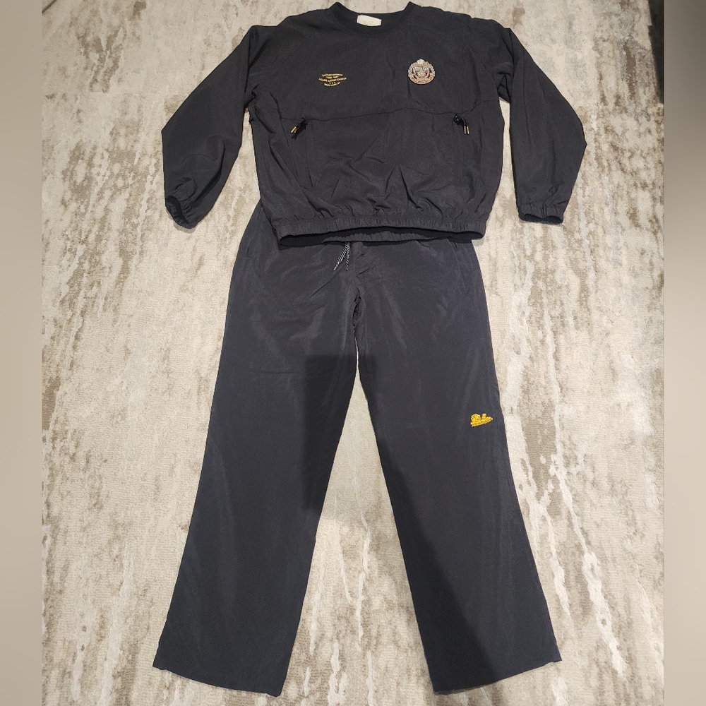 Aime Leon Dore Black Tracksuit Pullover with Embroidered Logos